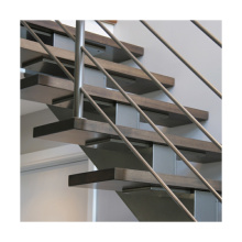 wood straight staircase foshan factory quality assurance high quality and cheap price elegant modern Prima housing